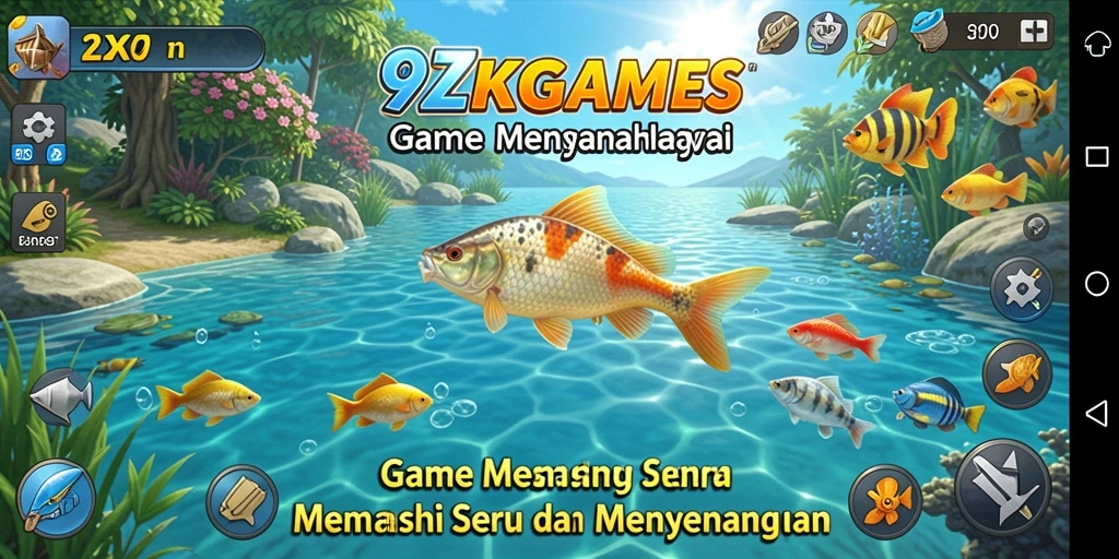 Tangkapan ikan yang beragam dalam gameplay 9ZKGAMES.