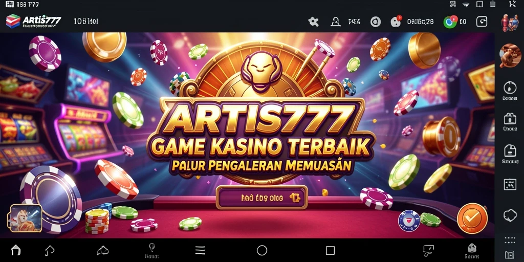 Tampilan gameplay seru dari ARTIS777 dengan suasana kasino yang mendebarkan.
