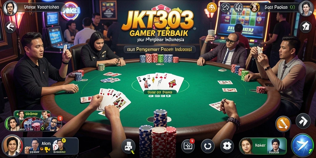 Tampilan gameplay <strong>JKT303</strong> yang menarik dengan fitur poker interaktif.