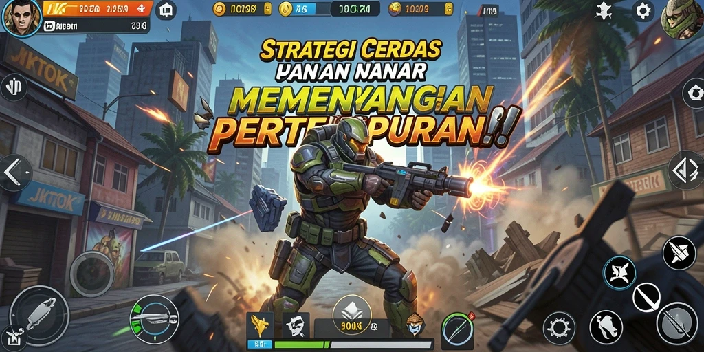 Tampilan gameplay JKTOK dalam pertempuran strategi yang mendebarkan.