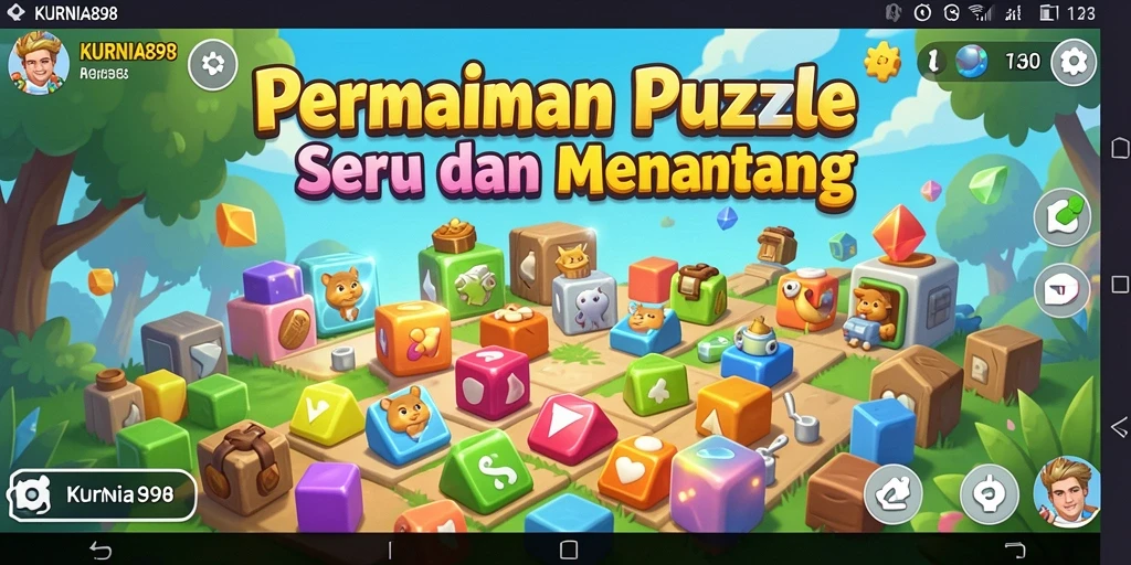 Screenshot gameplay KURNIA898 menampilkan tantangan Puzzle yang menyenangkan.