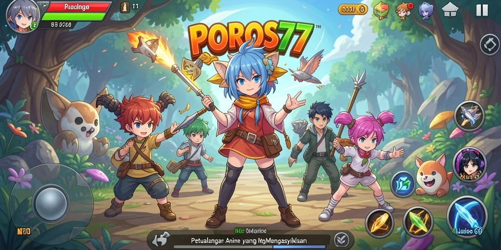 Tampilan gameplay POROS77 yang menarik dan dinamis.