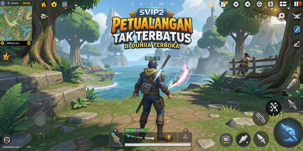 Tampilan gameplay <strong>SVIP2</strong> yang penuh petualangan di dunia terbuka.